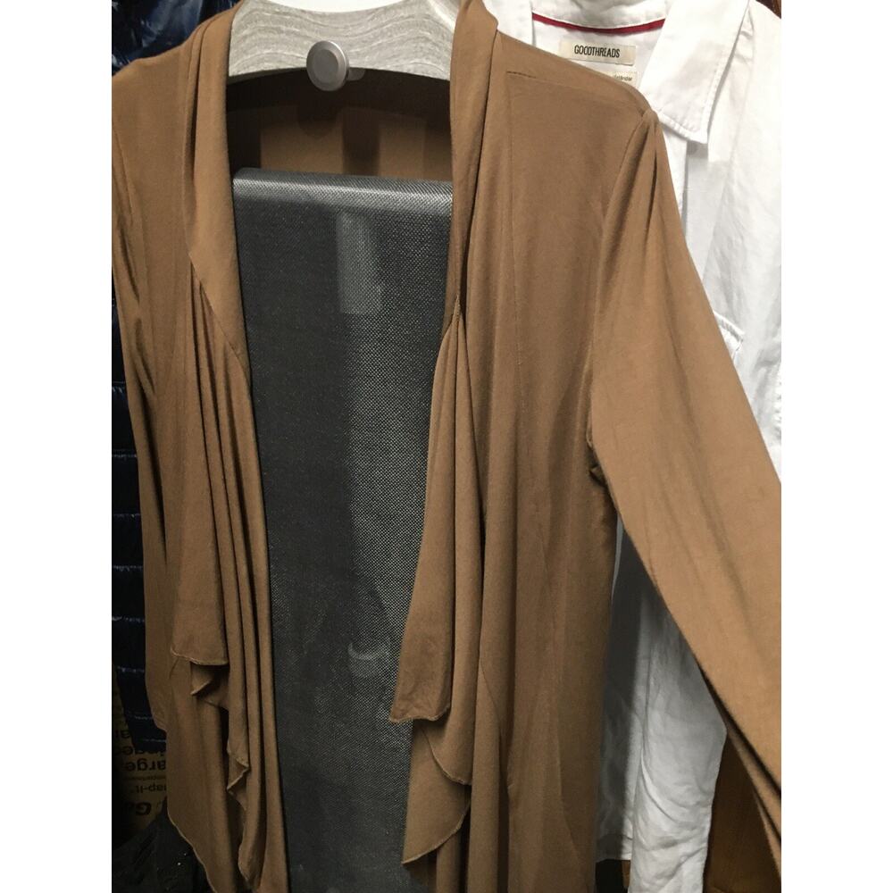 Urban CoCo Women's Drape Front Open Cardigan Long Sleeve Irregular Hem Size M - Picture 3 of 7